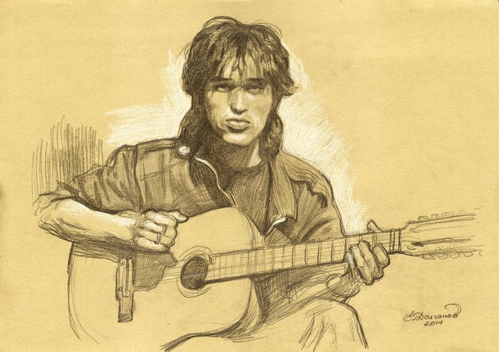 Viktor Tsoi. - Viktor Tsoi, Art, Drawing