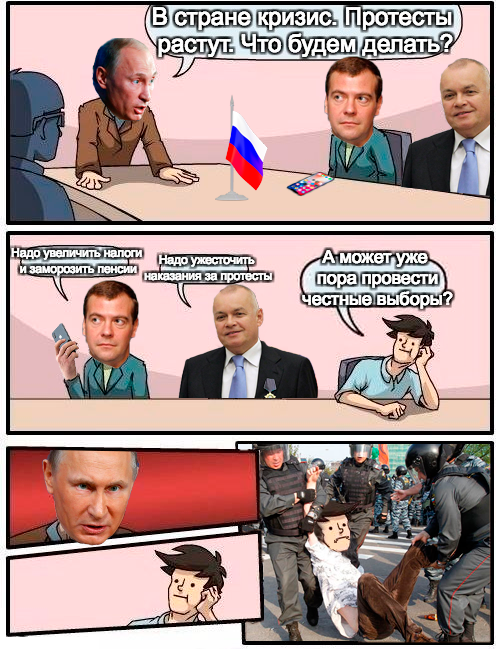 On the topic of protest mood in the country - My, Politics, Humor, Putin, Vladimir Putin, Kiselev, Black humor