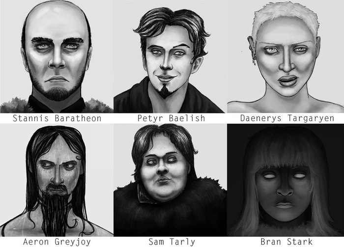 The creepy side of Game of Thrones - Game of Thrones, Art, Stannis Baratheon, Petyr Baelish, Euron Greyjoy, Samwell Tarly, Bran Stark
