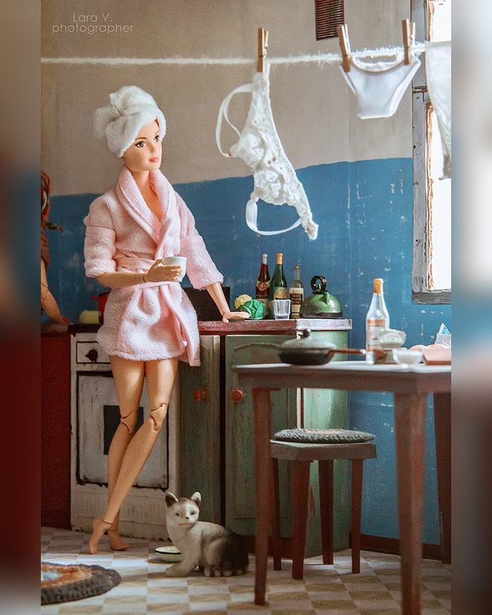Жизнь Барби и Кена в СССР миниатюра, хобби, Диорама, Барби, кен, ссср, жизнь, длиннопост
