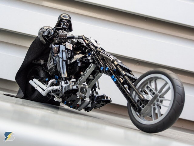 Lego Vader on a motorcycle - Lego, Darth vader, Motorcycles, Star Wars, Reddit, Moto