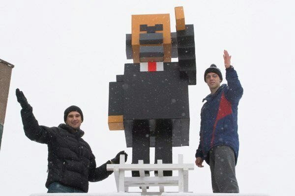 A pixelated monument to Lenin was erected in Krasnoyarsk - Lenin, Pixel