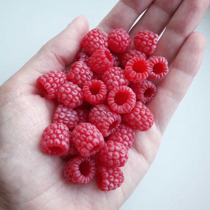 Raspberries - real or polymer? - My, Raspberries, Polymer clay, Berries, Handmade, Polymer clay, Longpost