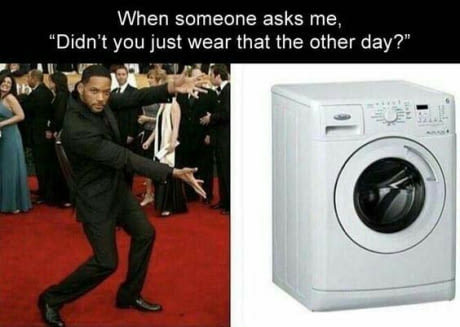 When people ask me, Haven't you worn this before? - Humor, Comics, Will Smith, Washing machine, Hollywood