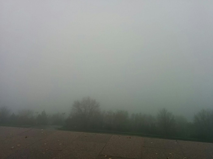 Foggy Volgograd - My, Fog, Weather, Volgograd