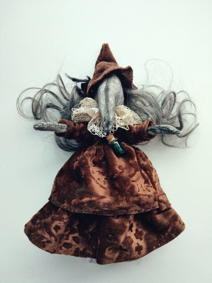 Witch Annabelle. - My, Handmade, Needlework without process, Author's toy, Doll, Handmade