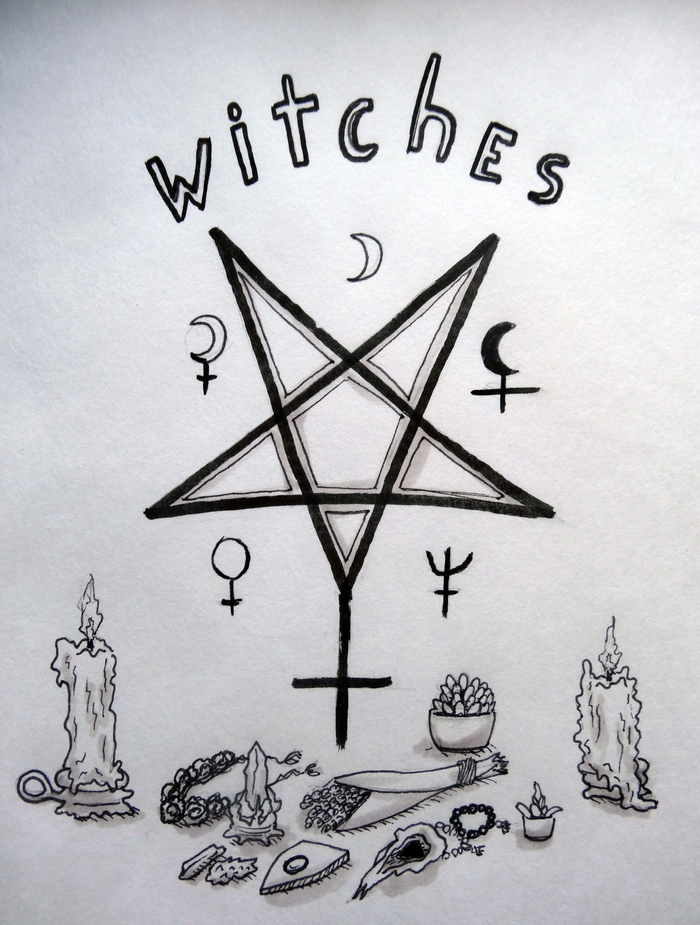Moscow Witchcraft - My, Beginner artist, Art, Pencil drawing, Creation, Witches, Girls, Witchcraft, Moscow witchcraft, Longpost