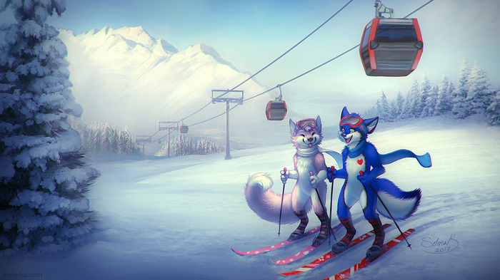 The mountains - Furry, Art, Anthro, Mylafox