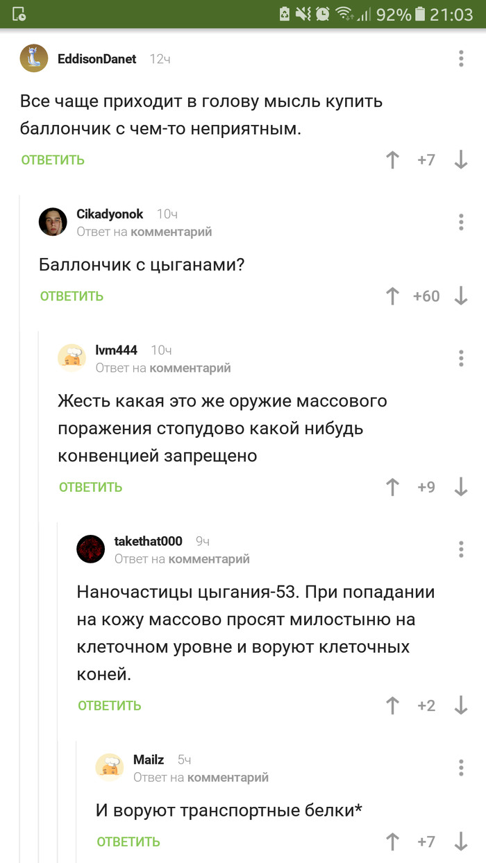 Баллончик с чем-то неприятным | Пикабу