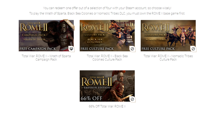 [steam] Total War: Rome II  DLC ( 66% c) Steam, Total War: Rome 2, Total War Rome 2, DLC, 