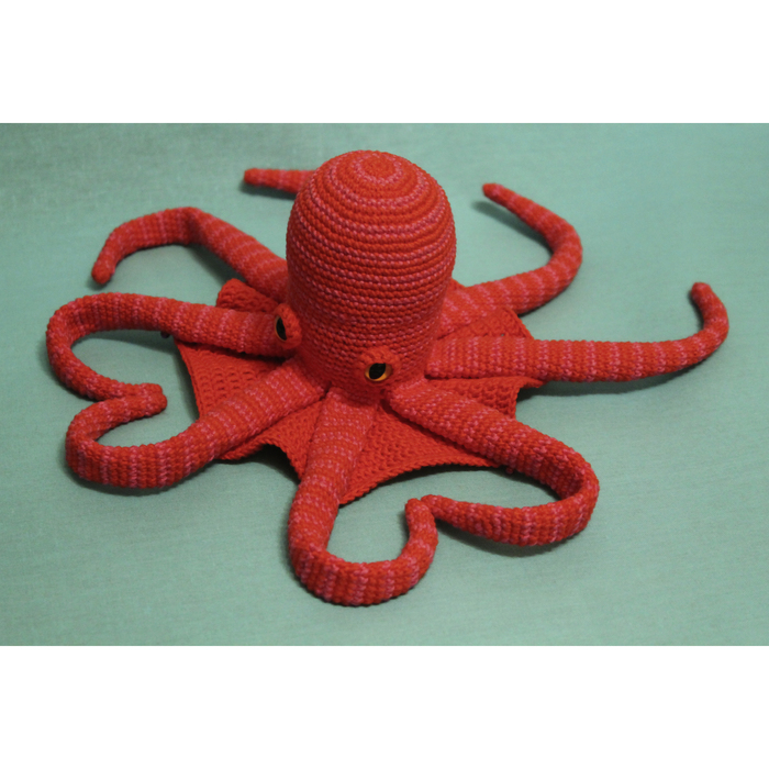 Knitted toy Octopus. - My, Needlework without process, Needlemen, Crochet, , Longpost