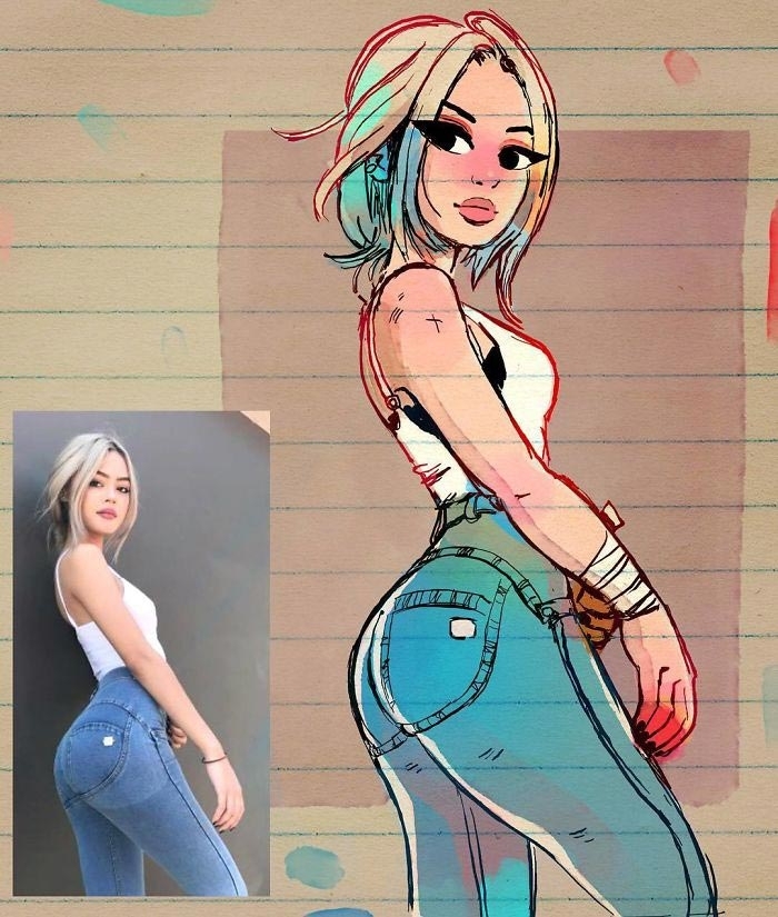 Illustrator Turns Strangers Into Cartoon Characters And The Result Is Pretty Cute - Art, Images, Interesting, It Was-It Was, A selection, Modern Art, Girls, Milota, Longpost