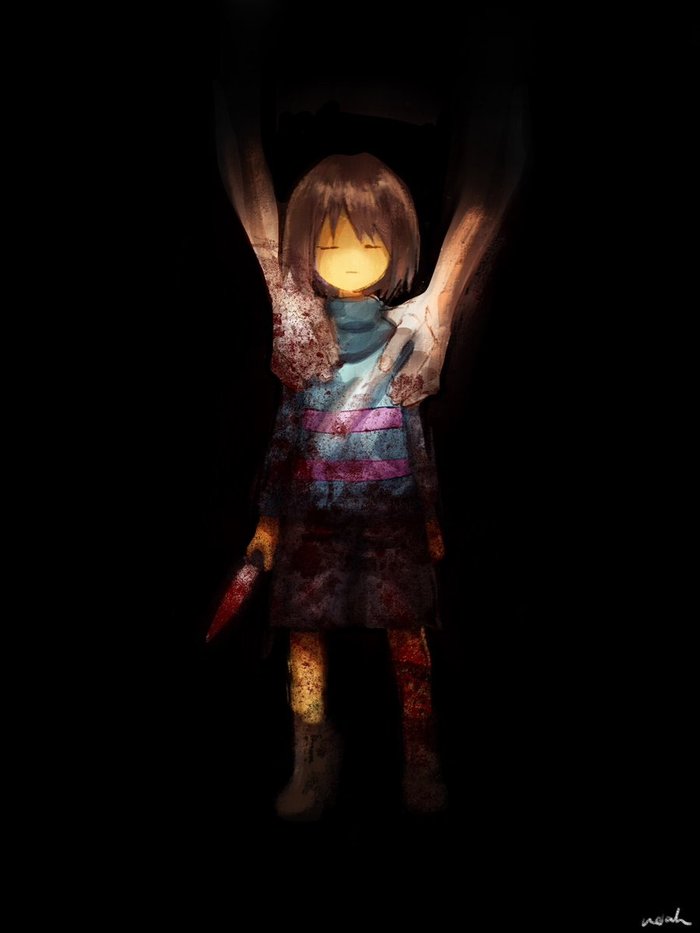 Genocide - Undertale, Frisk, Genocide, Арт