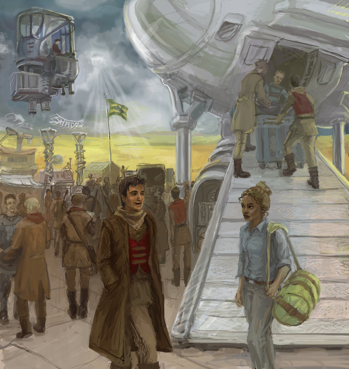First meeting - Serenity, Malcolm Reynolds, Zoe Washburn, Art, The series Firefly