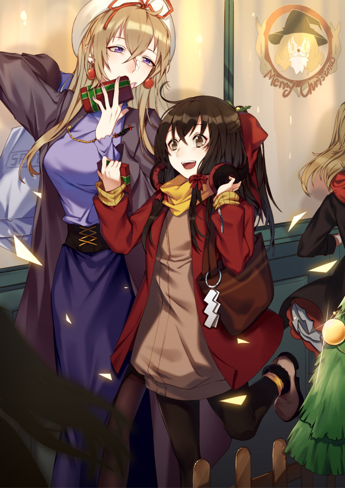 Reimu & Yukari Hakurei Reimu, Yakumo Yukari, Touhou, , Anime Art, ,  