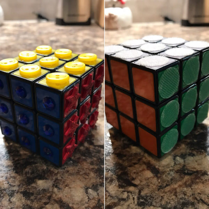 Rubik's cube for the blind - Rubik's Cube, Blindness