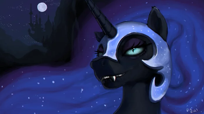 Find... - My little pony, Nightmare moon, Anon, PonyArt, Art, , Boop