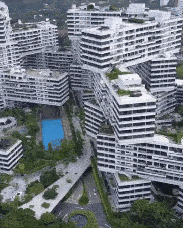 Residential complex in Singapore - GIF, House, Singapore, Interesting
