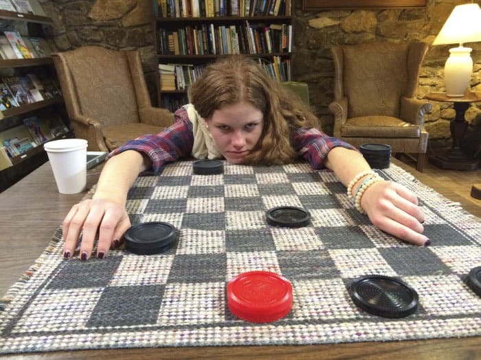 Little sister loves checkers - Games, Competitions, Humor, The photo, Girls, Longpost