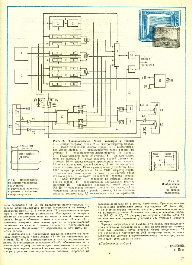 Игры на экране ТВ в СССР (Моделист-конструктор №1/1980) - Консоли, Консольные игры, Моделист-Конструктор, Своими руками, СССР, Ретро-Игры, Pong, Длиннопост