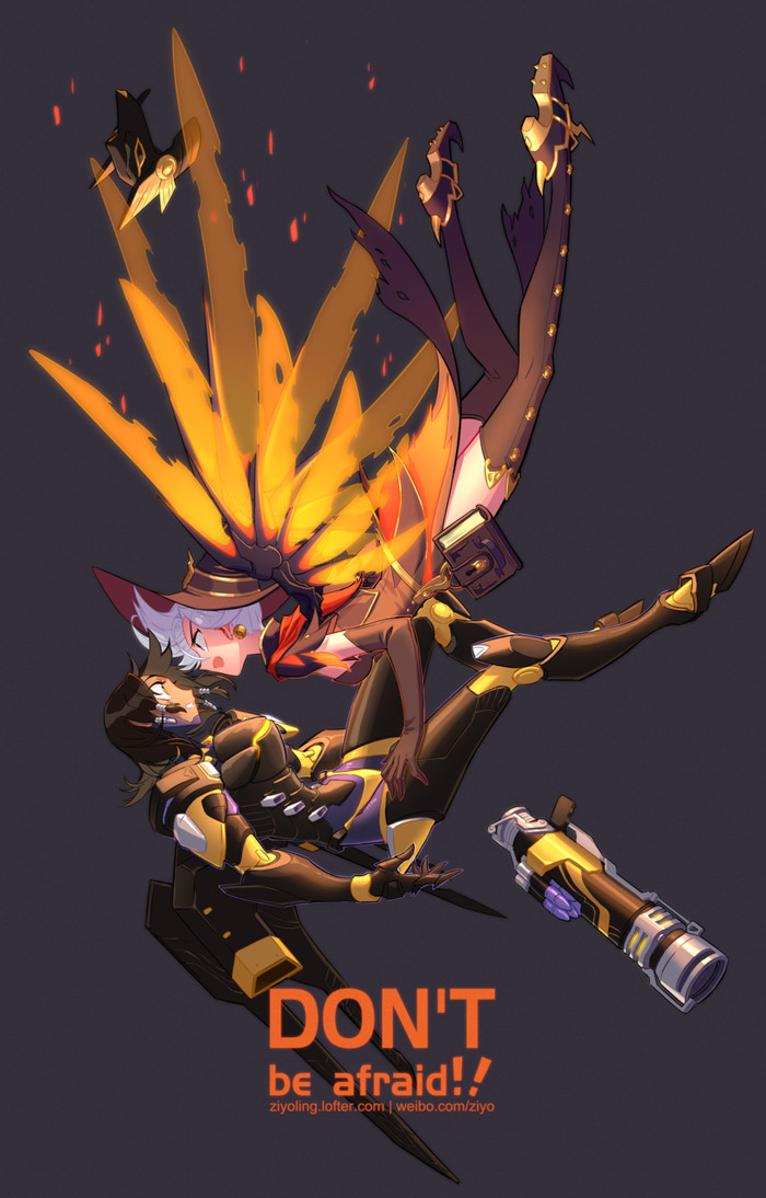 Dont be afraid Overwatch, Mercy, Pharah, 