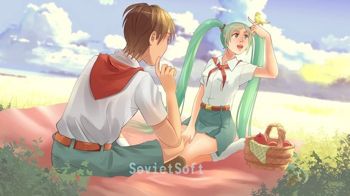 Picnic... - Endless summer, Anime, Not anime, Images, Art, Hatsune Miku, Semyon