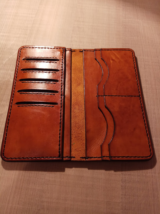 New leather works - My, Leather, Handmade, With your own hands, Wallet, Purse, Leather craft, Longpost