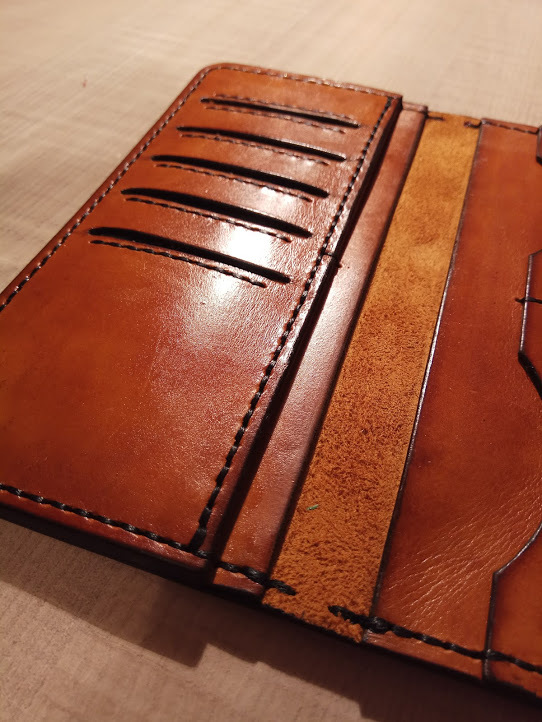 New leather works - My, Leather, Handmade, With your own hands, Wallet, Purse, Leather craft, Longpost