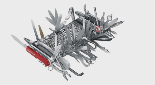 A three-kilogram pocket knife with 87 tools has been the subject of hundreds of comic reviews and comparisons with the Terminator - , Knife, Reddit, Switzerland, Longpost