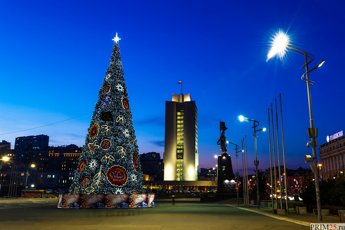 New Year's illumination sparkled in Vladivostok - My, Vladivostok, 2018, Primdiscovery, , Video, Longpost