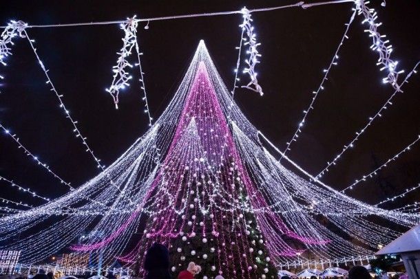 Christmas tree in Vilnius named the most beautiful in Europe - Christmas trees, Longpost, Text, Longtext, New Year, beauty, Milota