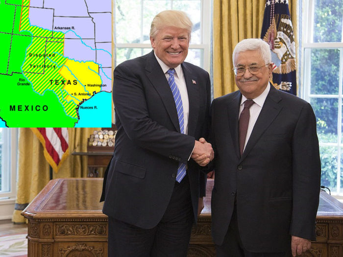 Palestine recognizes Texas as part of Mexico [Fake] - , Israeli-Palestinian conflict, , Donald Trump, Politics, USA, Arab-Israeli Wars