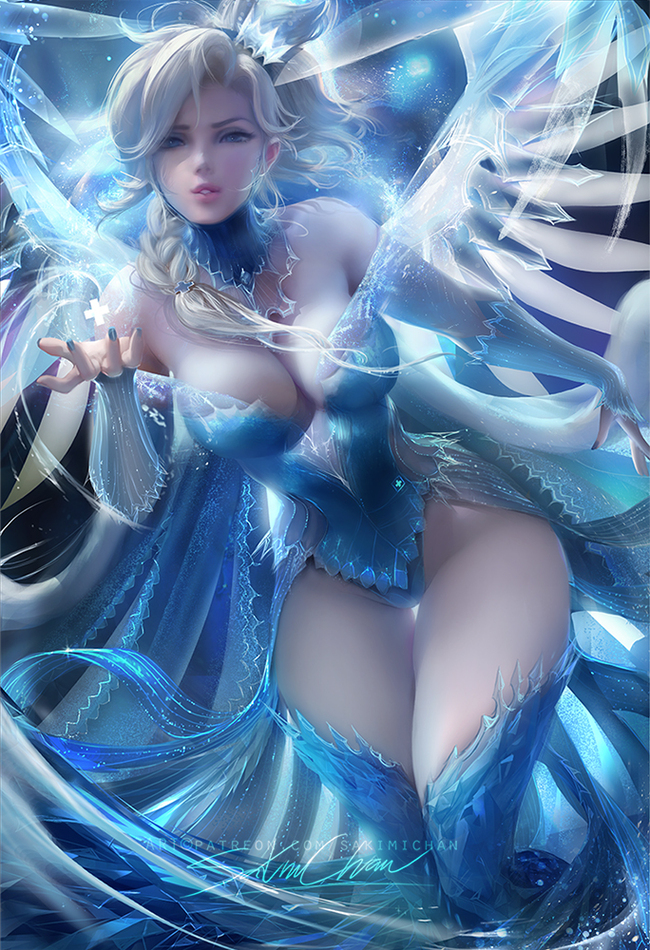 Snow angel - Overwatch, Mercy, Sakimichan