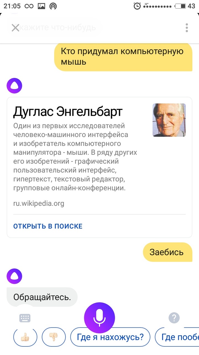 Alice is her own boy)) - Yandex., Screenshot, Voice control, Yandex Alice