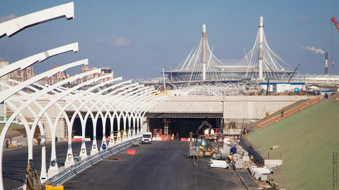 Строительство Западного Скоростного Диаметра Строительство, Западный скоростной диаметр, Дорожное строительство, Мост, Длиннопост
