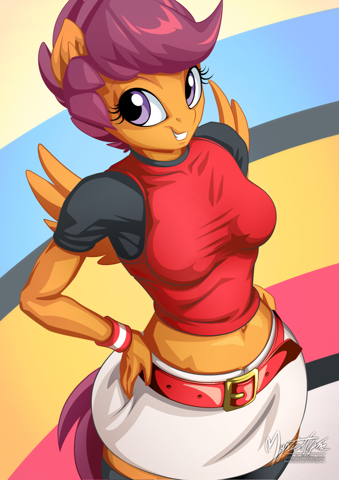 Scootaloo - My little pony, Scootaloo, MLP Edge, Anthro, Crossover, Caramelldansen, Crossover, Mysticalpha