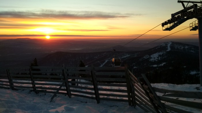 Закат в Шерегеше.