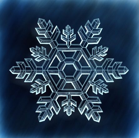 Snowflake - My, Snowflake, Drawing, My, Digital drawing, Creation
