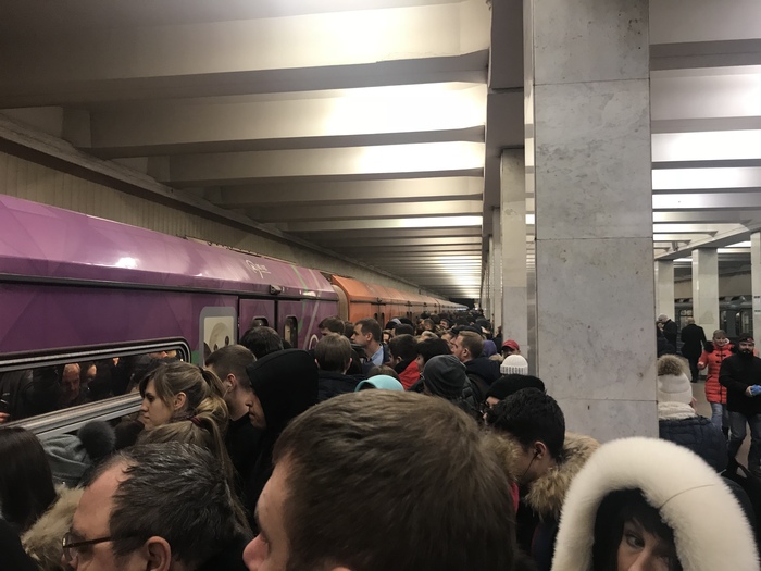 Moscow metro will soon become like in China - , Moscow, Sprat, Metro, Crush, , Morning