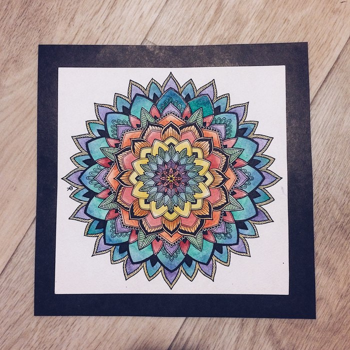 My Friday Mandala - My, Mandala, Art, Graphics, Watercolor