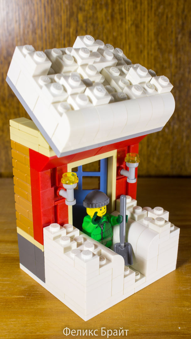 Lego New Year's Eve Scene - First snow in December (with building instructions video! :) - My, Lego, Lego DIY, Homemade, DIY for the lazy, New Year, Longpost