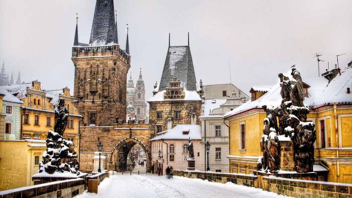 Winter Prague - Prague, Winter's tale, Winter, , Desktop wallpaper