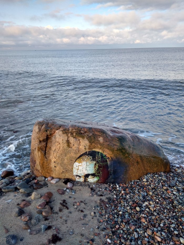 Look. - My, Russia, Baltic Sea, Graffiti, The photo, Winter, Sea, My