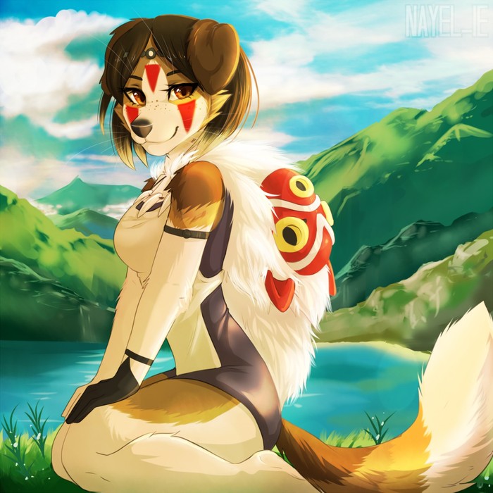 Tatari Gami - Furry, Art, Nature, Princess mononoke, Cosplay, Nayel-Ie