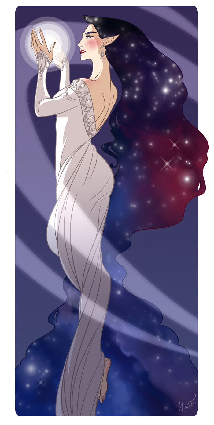 Queen of the Stars and Queen of the Earth - Varda, , Valar, The silmarillion, Art, , Longpost