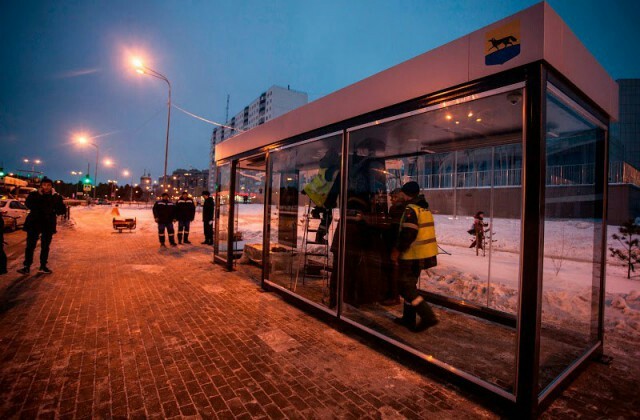 The first warm stop appeared in Surgut. - The photo, From the network