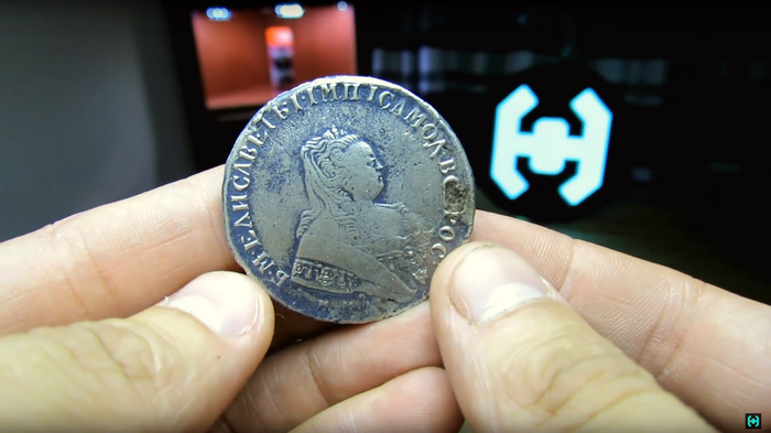 Silver casting. Ruble of Elizabeth 1749 - My, , , , Flask, Wax, Waxing, Longpost, Silver, Coub, Video