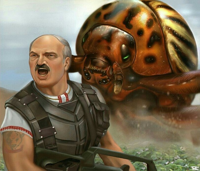 Vova nyasi atrutu! - Colorado beetle, Alexander Lukashenko, Republic of Belarus, Humor, Starship Troopers