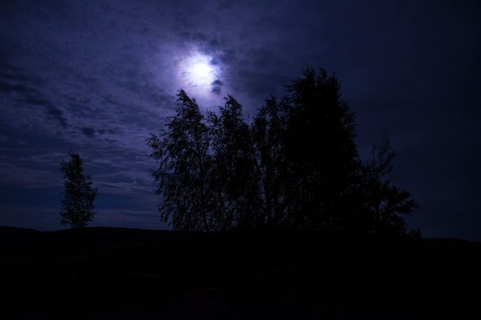 Dark night. - My, The photo, , Artie, Artinsky district, Night, moon, , Photographer