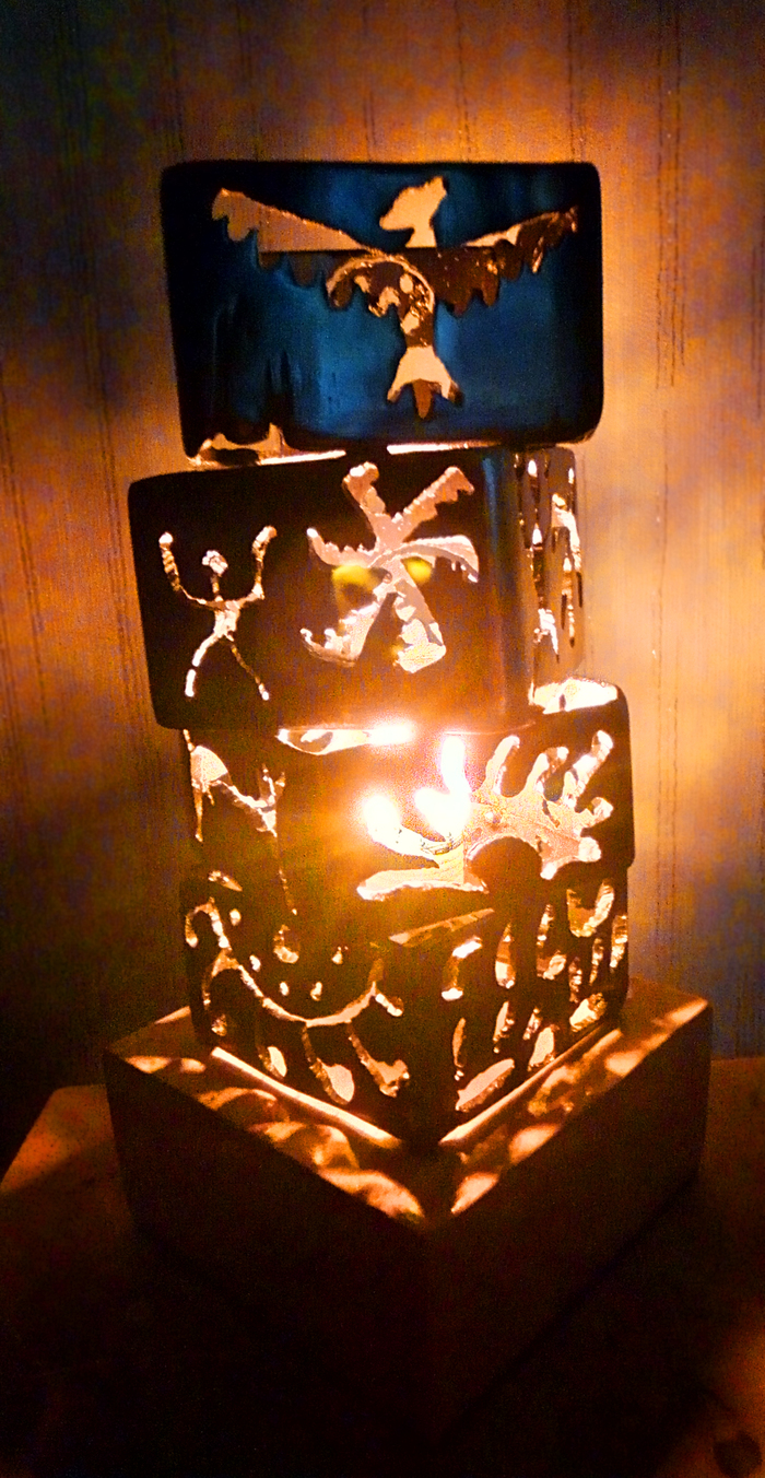 Светильник из металла и дерева. | Пикабу